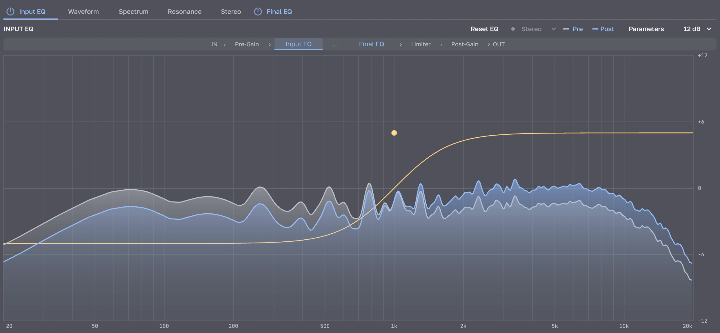 Native Tilt Shelf EQ curve